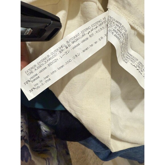 ZARA Size XS Womens Linen Blend Elastic Waist Ruffle‎ Shorts In Ivory Cream NWT - Picture 7 of 7